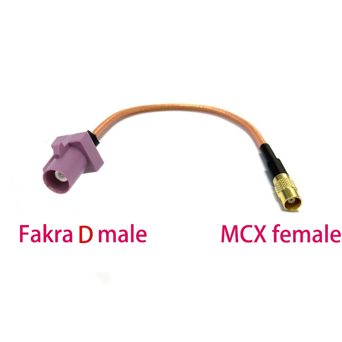Фото 1 шт. Fakra D «папа-мама» фиолетового цвета для MCX разъема с прямой косичкой, кабельный адаптер RG316 15 см 6 дюймов/30 см/50 см, оптовая продажа, НОВЫЙ №1