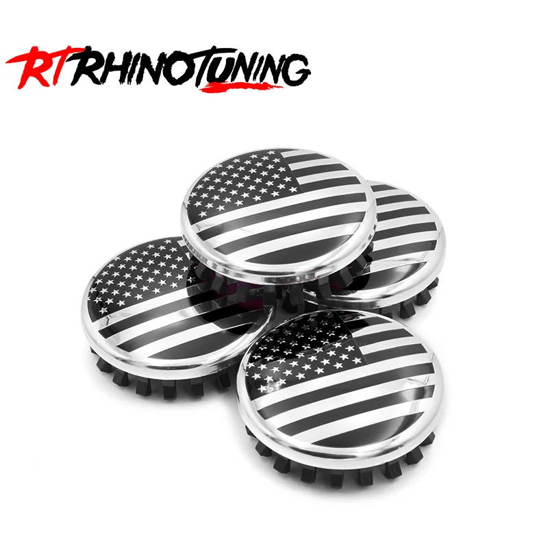 Фото Комплект из 4 колпачков для колесных дисков RhinoTuning, внешний диаметр 83 мм/3,27 дюйма, внутренний диаметр 77 мм/3,03 дюйма, наклейки на ступицы, детали для модификации, аксессуары для стайлинга автомобиля №1