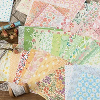 30pcsbag retro floral theme material paper junk journal planner scrapbooking vintage decorative diy craft background paper