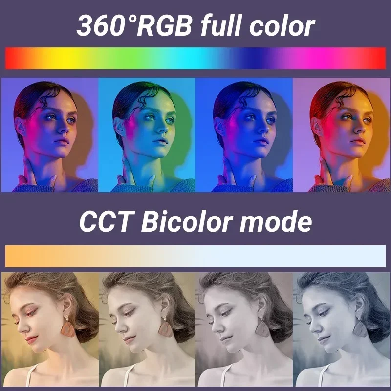 RGB 126 Светодиодный атмосферный светильник заполняющий свет 24 вида режима сцен