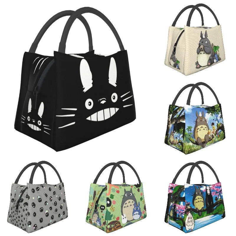 

Manga My Neighbour Totoro Hayao Miyazaki Insulated Lunch Bags for Studio Ghibli Cooler Thermal Lunch Box Office Picnic Travel