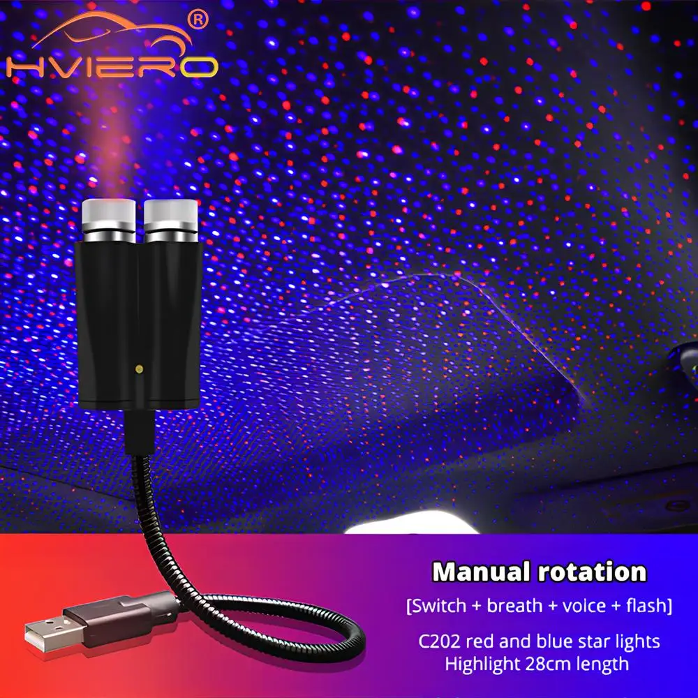 

USB Внутренний Автомобильный Светильник, Мини-светодиодный Звездный Проектор, Лампа Ночного Неба, Материал ПВХ, Диаметр 30 См
