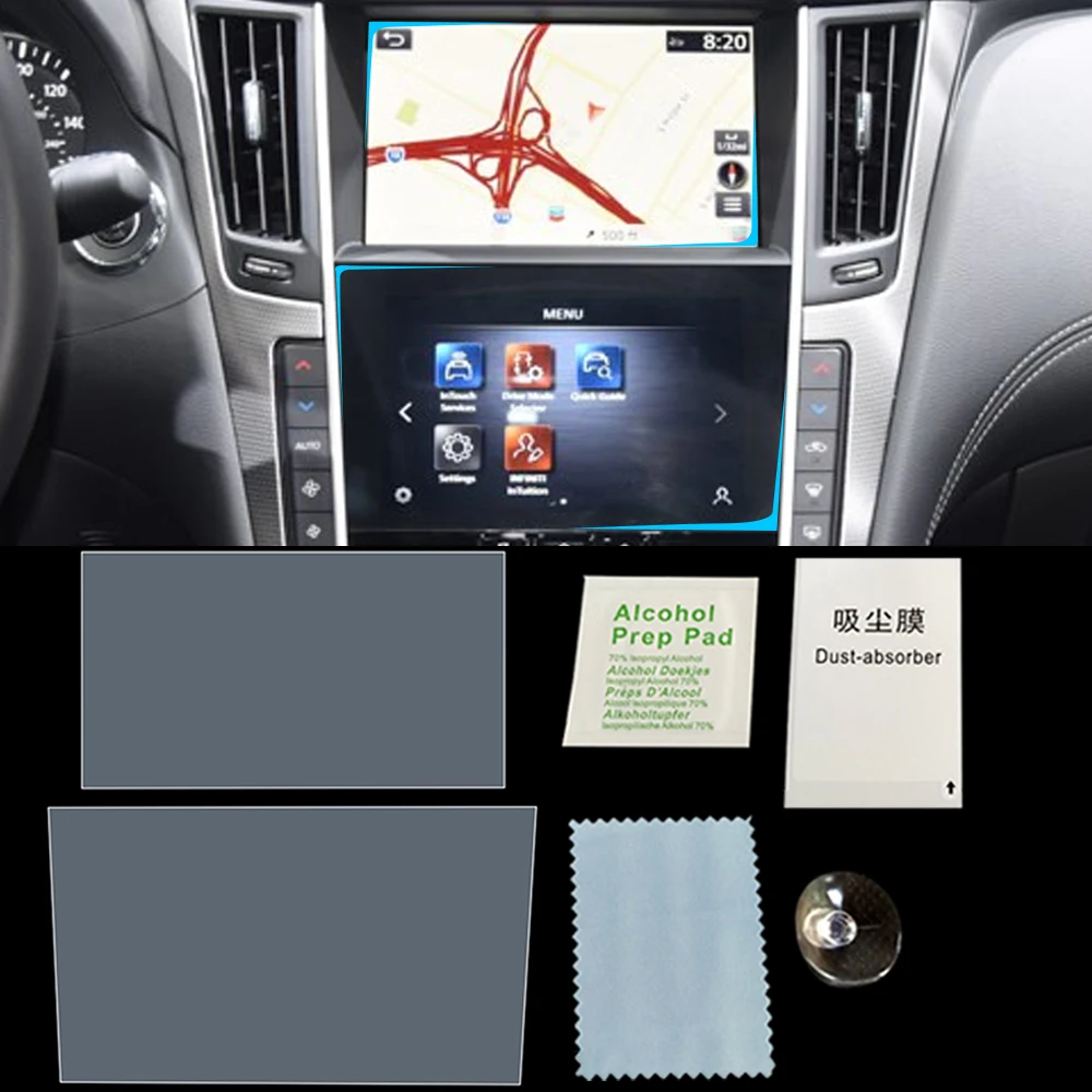 

For INFINITI Q50 Q60 2013-2019 Auto Car Navigation Film GPS Monitor Screen Protective Tempered Glass Film Sticker Accessories