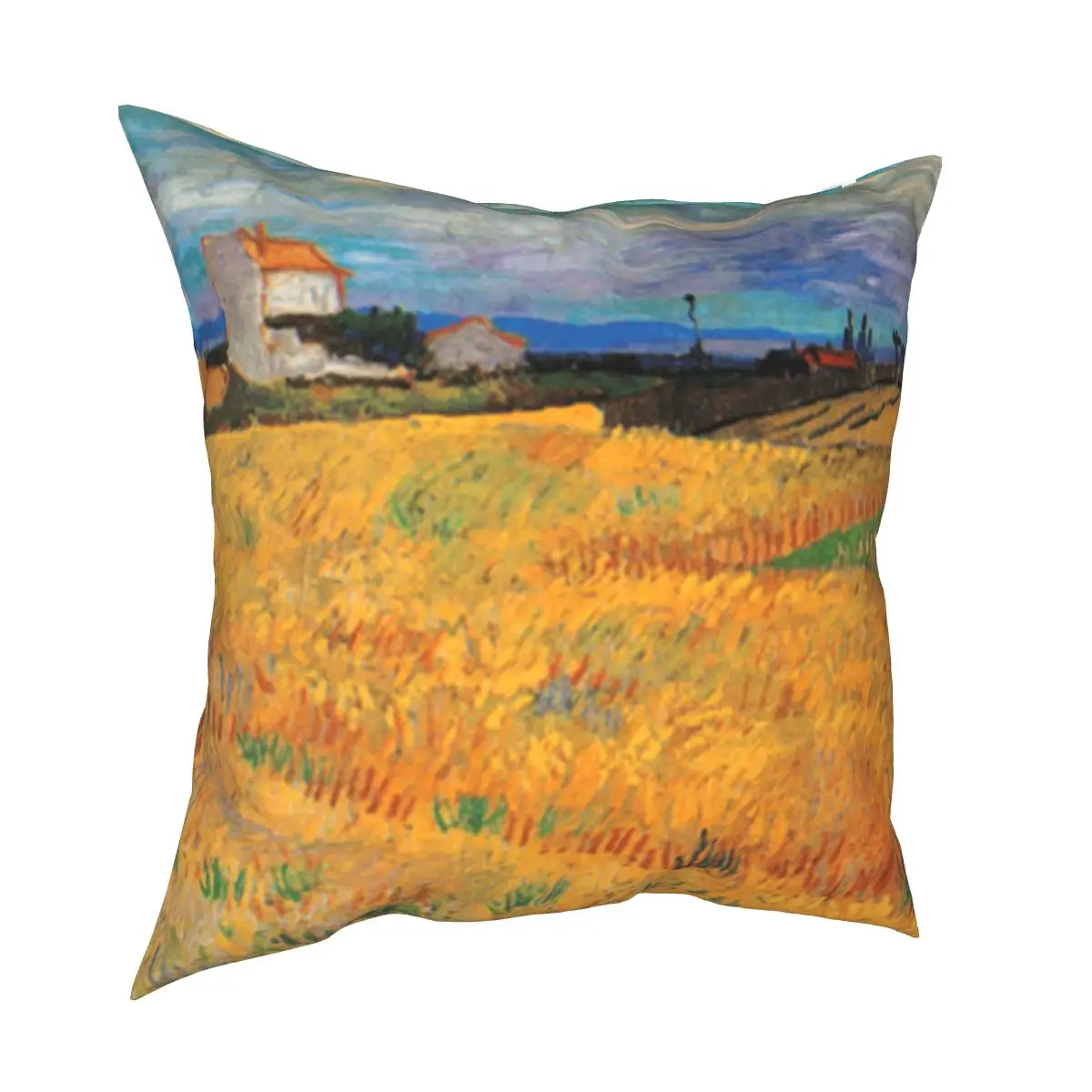 

Van Gogh Wheat Field Wit Pillowcase Soft Cushion Cover Decorative Oil Painting Pillow Case Cover for Home Double-sided Printing