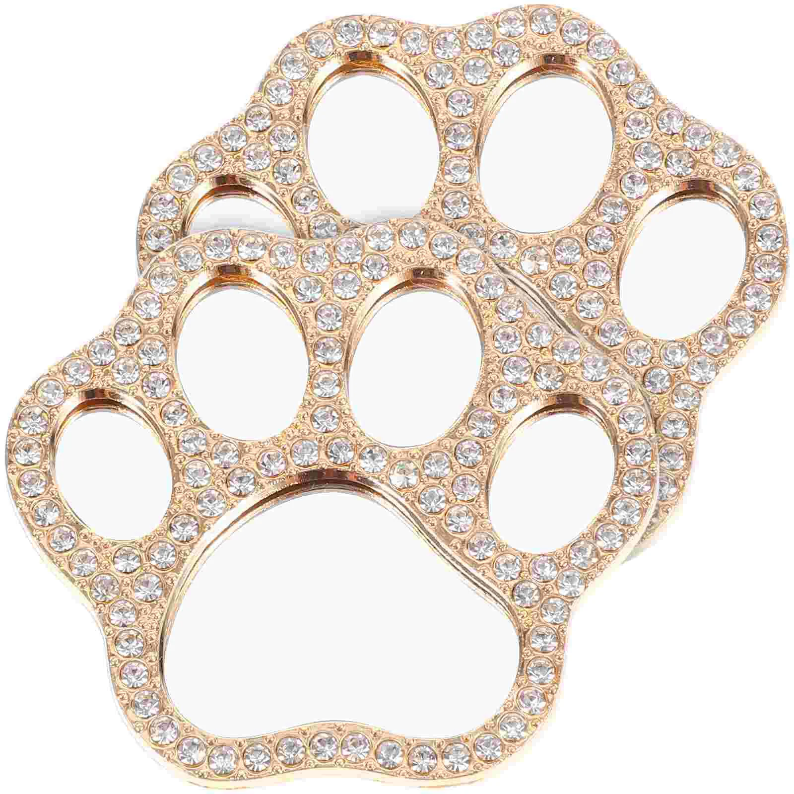 

Paw Mirrorcat Ornament Case Cover Crystal Rhinestone Mini Decoration Diy Cell Travel Sticker Charms Shape Decor Dog Printedsmall