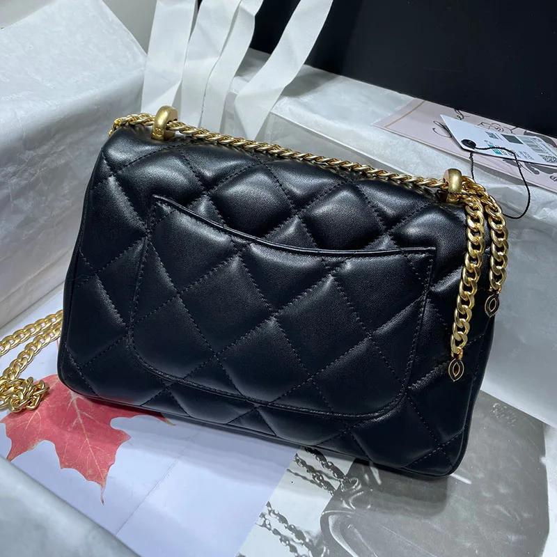 

2022 Spring Top Quality Real leather Sheep Luxuries Chain Bags Women Crossbody Desginer Brands Shoulder Bag Ladies Handbags