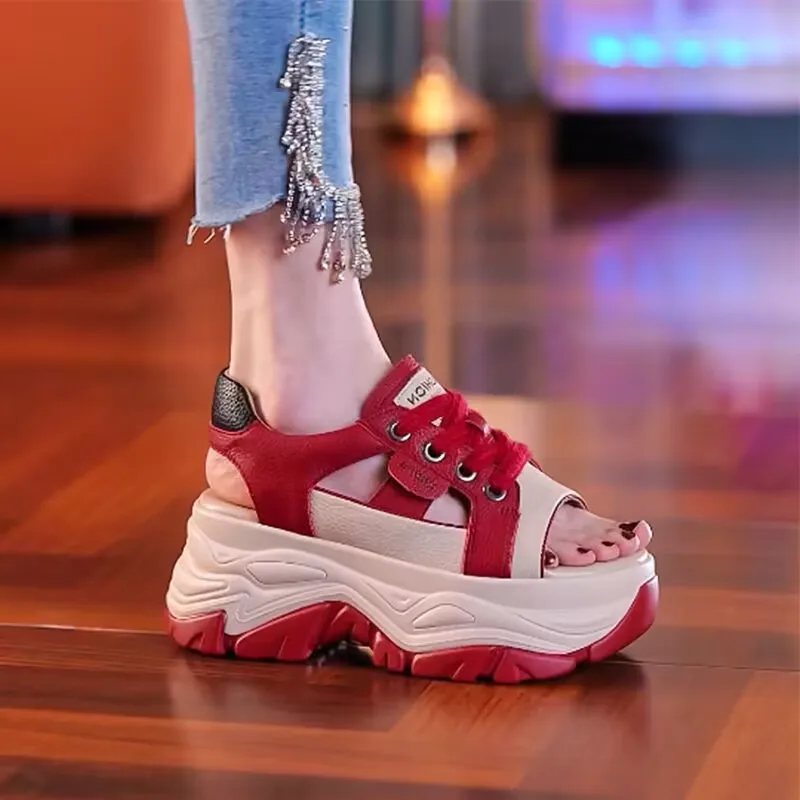

2023 New Fashion Plus Size Women's Shoes Hemp Rope Wedge Heel Platform Fish Mouth Sandals Women Luxury Sandals Women Designers