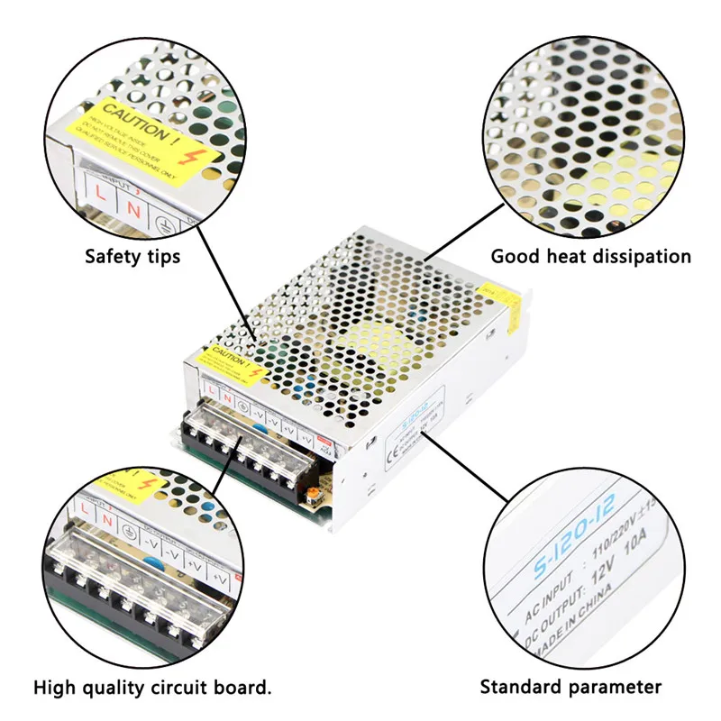 Адаптер источника питания трансформатор для освещения 12 В 2 А 3 5 10 15 20 30 AC110-220V To