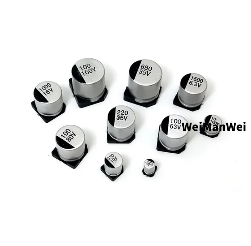 100 шт. 10V470Uf SMD долговечные алюминиевые электролитические конденсаторы 470 мкФ 10В, размер 6.3X7.7 мм (art.: 3920da2c19e06) - 3920da2c19e06