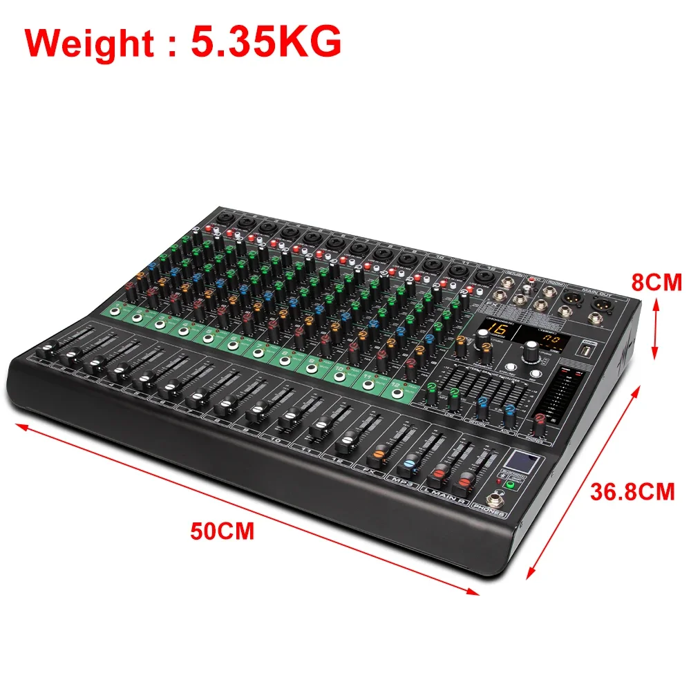 Depusheng G120 12-канальный профессиональный цифровой аудиомузыкальный микшер