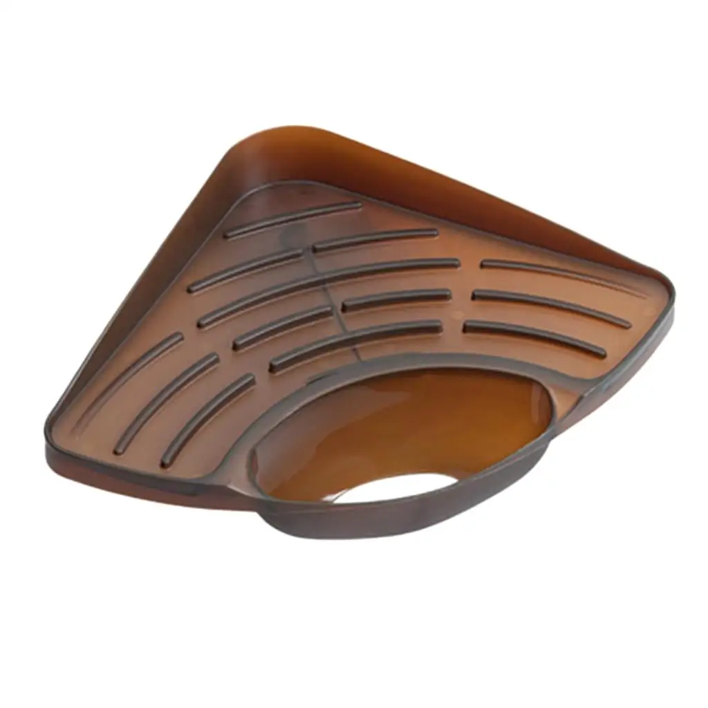 Кухонная треугольная полка для хранения раковины коричневая губки многоразовая