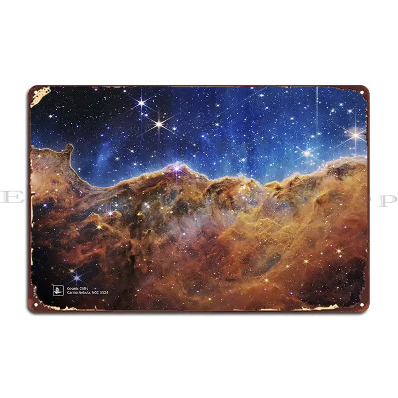 

Металлические знаки космических скал JWST, Настенный декор, Настенный декор, роспись, жестяной знак, плакат