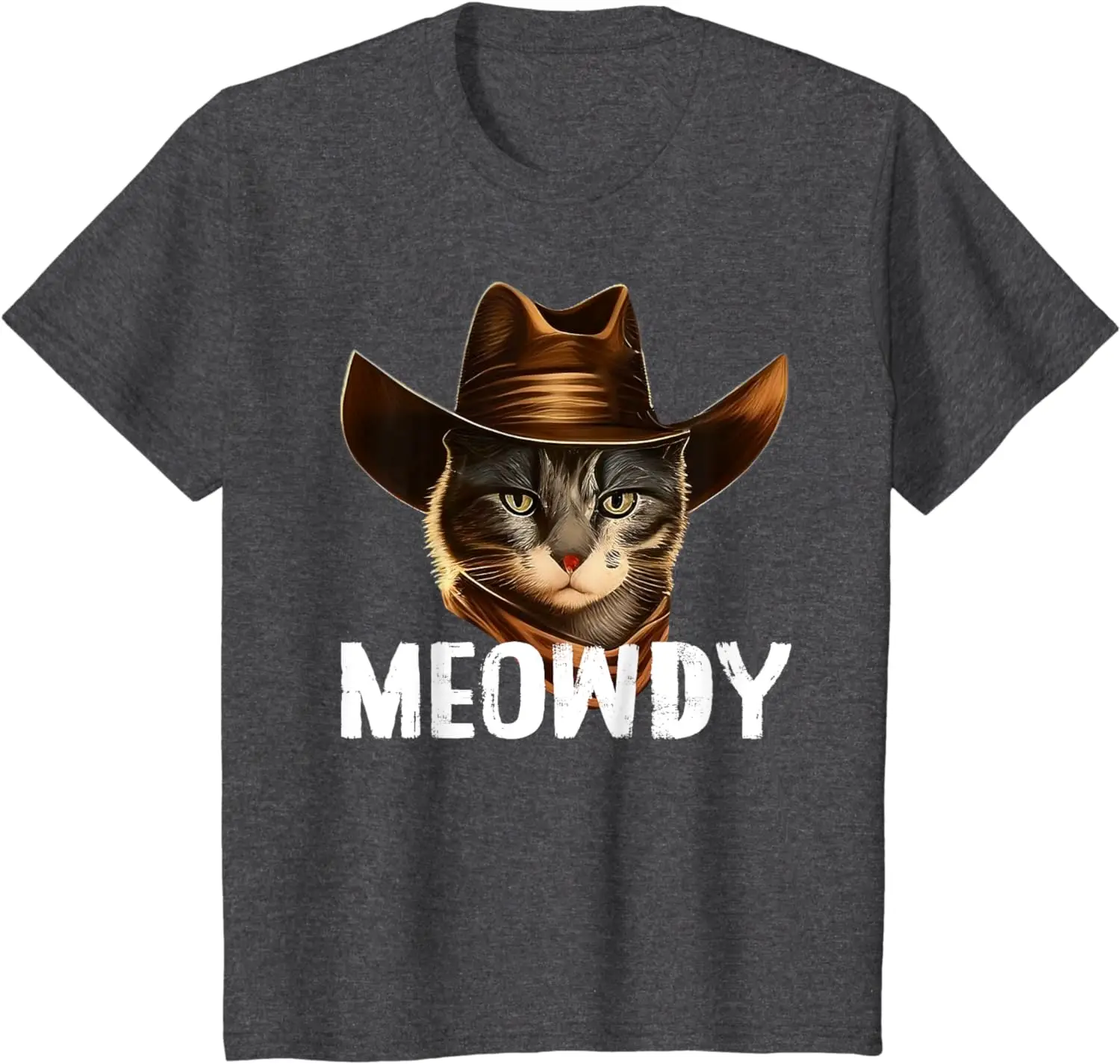 Футболка Meowdy в ковбойском стиле с забавным котом дышащая ткань подходит для