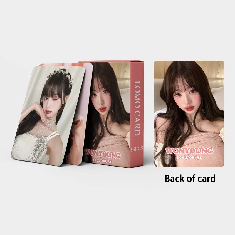 55 шт./компл. Kpop IVE Jang Won Young Lomo карты WonYoung Solo SIngle Member фотокарточки высокого качества