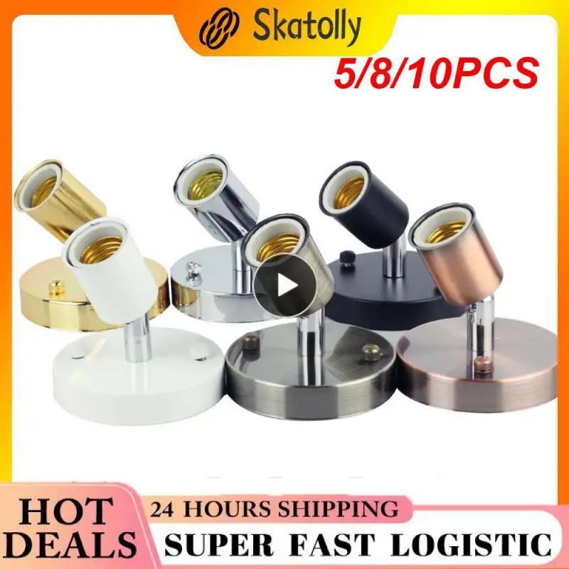 

E27 Lamp Holder Universal Brass Metal Antique 180 Degrees Turn Light Socket Base Ceramic Lamp Head Accessories