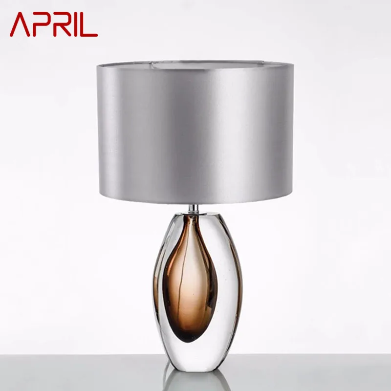

APRIL Nordic Glaze Table Lamp Modern Art Iiving Room Bedroom Study Hotel LED Personality Originality Desk Light