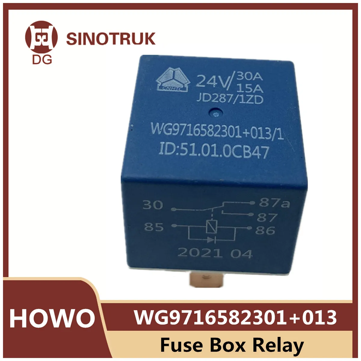 

WG9716582301+013 relay for Sinotruk Howo Fuse Box Relay Golden Princetruck accessories 24V