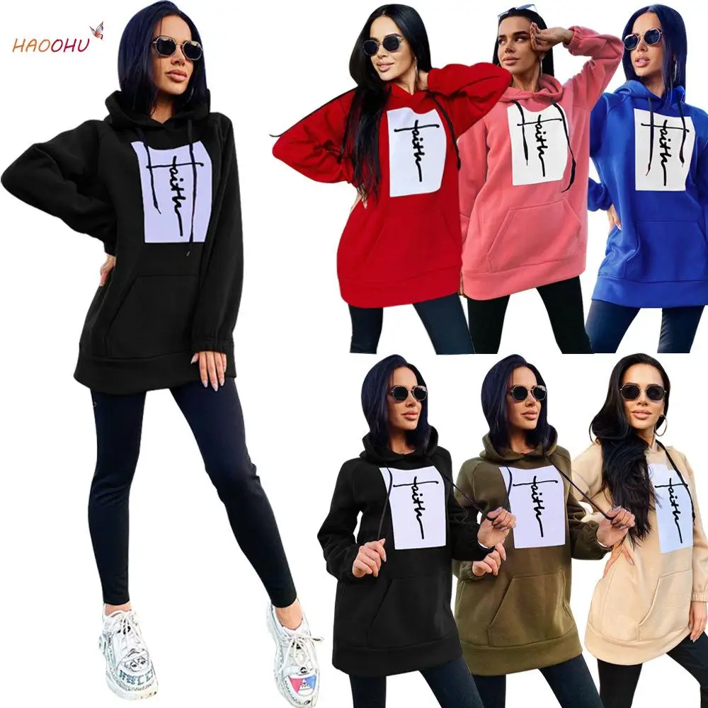 

Однотонные толстовки 2021, городские Свободные повседневные женские пуловеры с длинным рукавом, Женская толстовка с капюшоном, Осень-зима, с ...