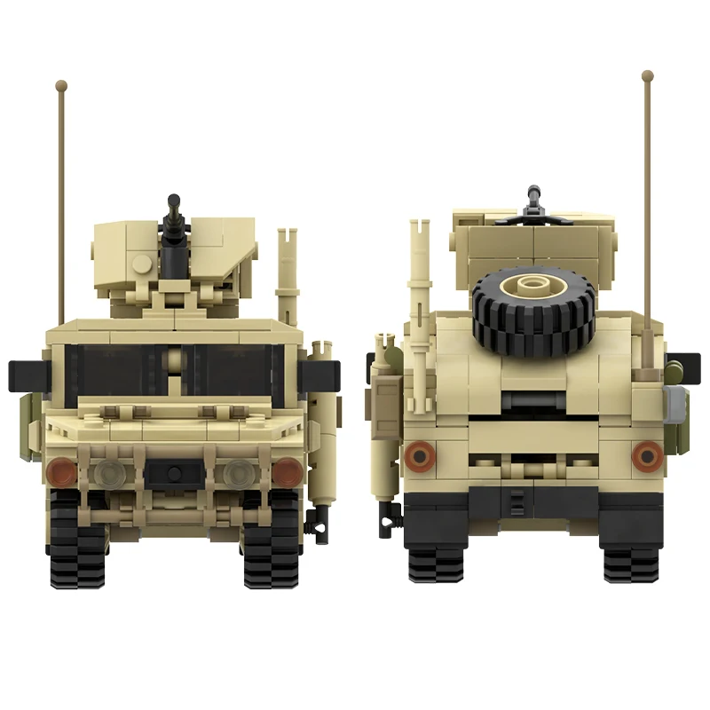 Военные грузовики Hummer M1114 и M1151 армированные автомобили MOC строительные блоки