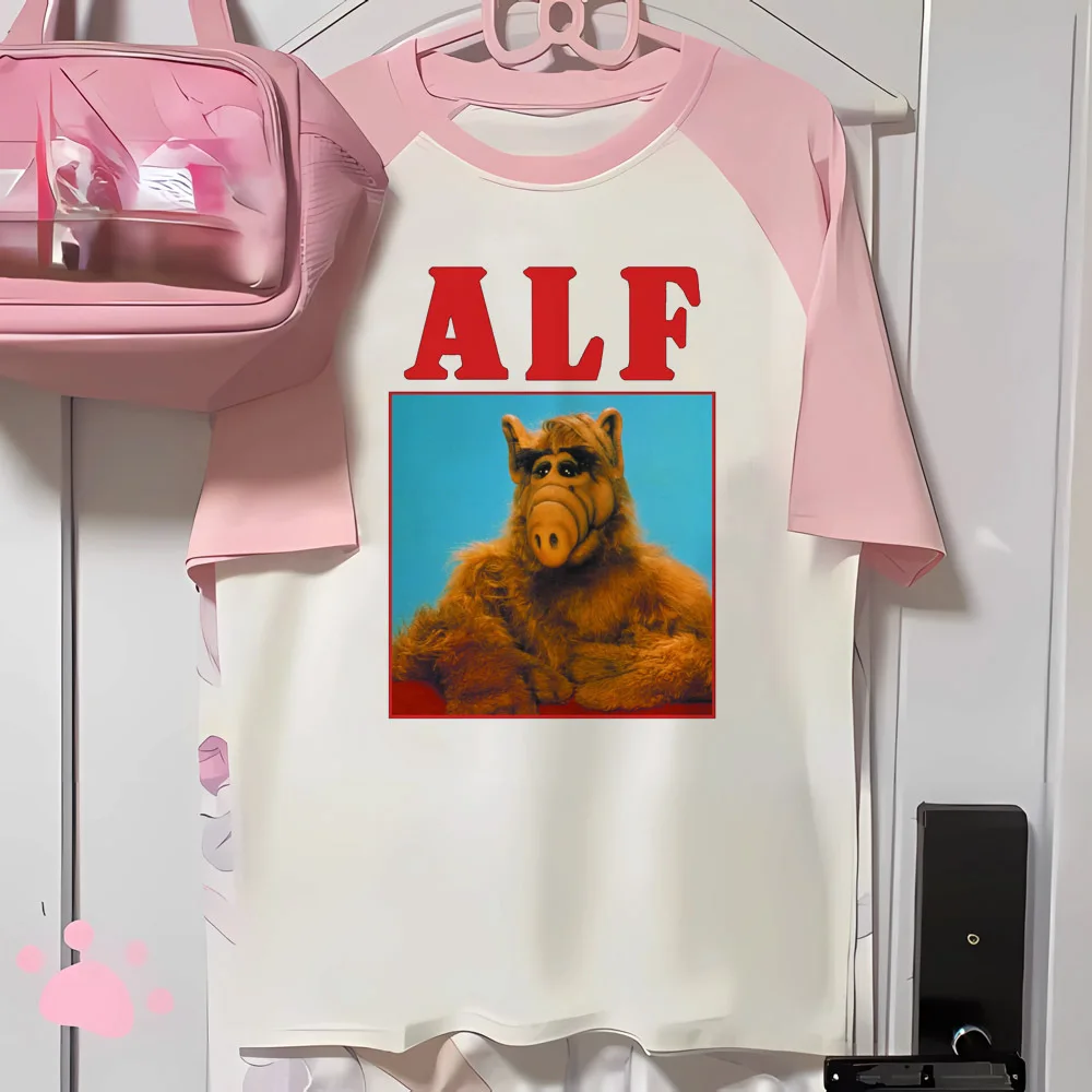 Футболка женская повседневная с круглым вырезом и принтом