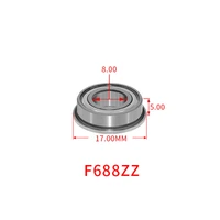 f688zz flanged ball bearings 8mm x 16mm x 5mm 10 pcs mini metal double shielded bearing kit chrome steel bearing