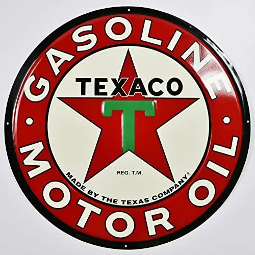 Large Texaco Gasoline 24 &quot Tin Sign | Plaques &amp Signs