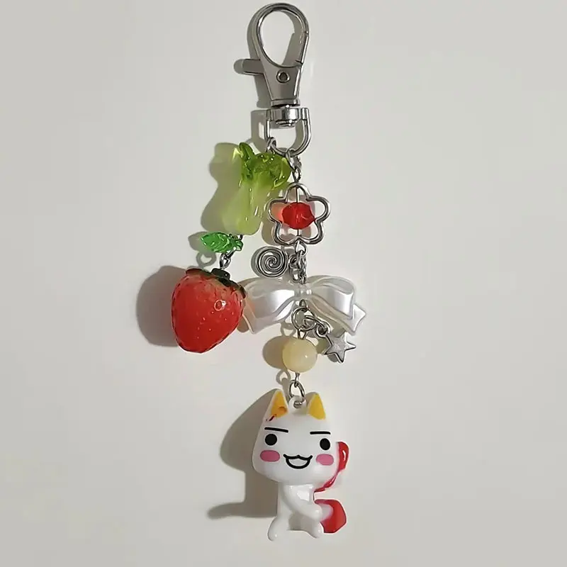 Фото Handmade toro  kuro y2k matching beaded keychain №3