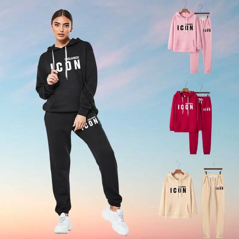 

Womens Tracksuit Solid Color Hoodie and Pants Women Jogging suit Long Sleeve Sweatshirt and Sweatpants Casual Sportswear