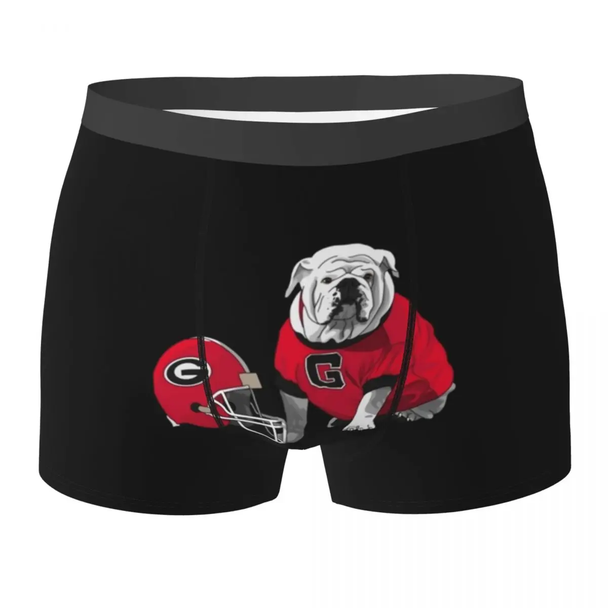 

Трусы-боксеры UGA Bulldog мужские, мягкое нижнее белье, шорты для мужчин, подарки бойфрендам