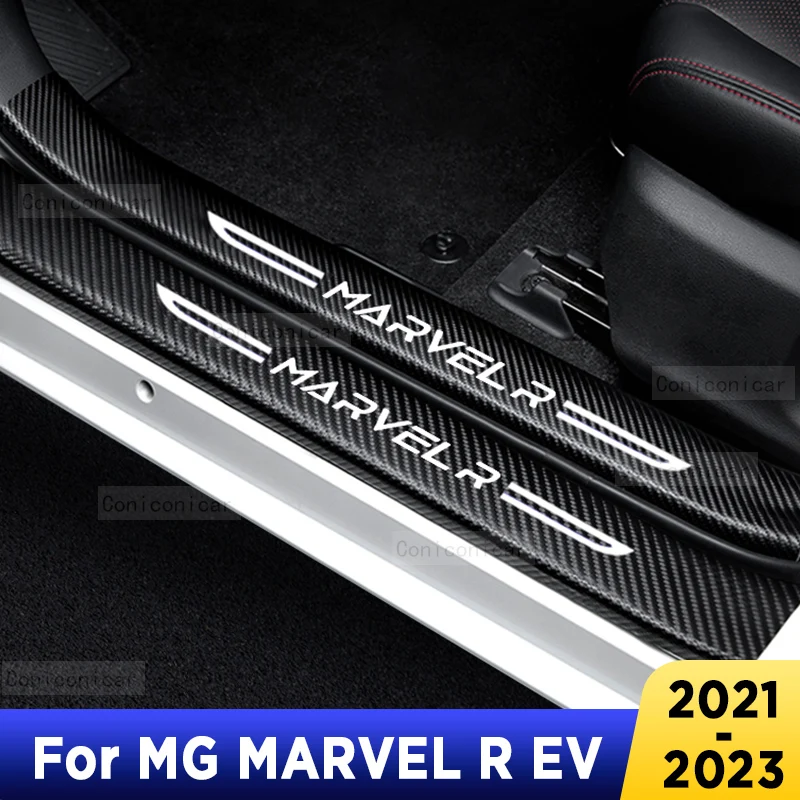 

Для MG MARVEL R EV 2021-2023 Автомобильная защитная дверь заднего багажника аксессуары с текстурой углеродного волокна Кожаная стильная Автомобильная наклейка