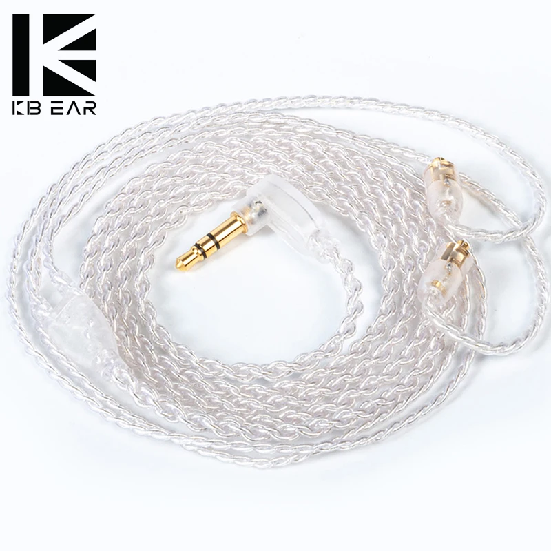 

KBEAR Refreshing 4Core 4N Silver-plated Upgraded Earphone Cable MMCX/2PIN/QDC/TFZ Earbuds For TRI I3 Pro KZ ZST ZSN Headphone