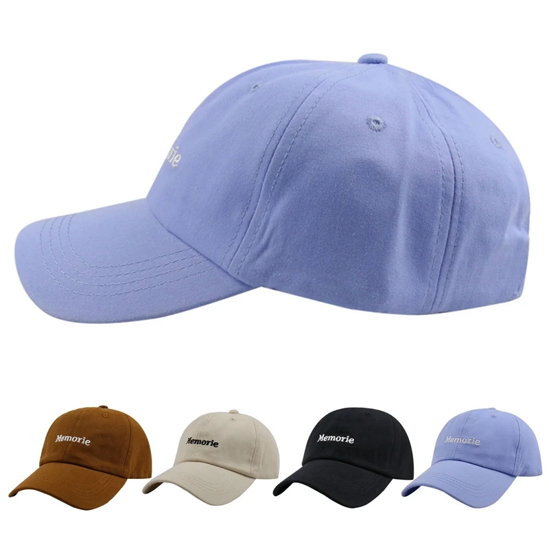 

Ulzzang Style Embroidered Hat With Unisex Form For Men And Women Pure Color Simple Fashion Baseball Cap