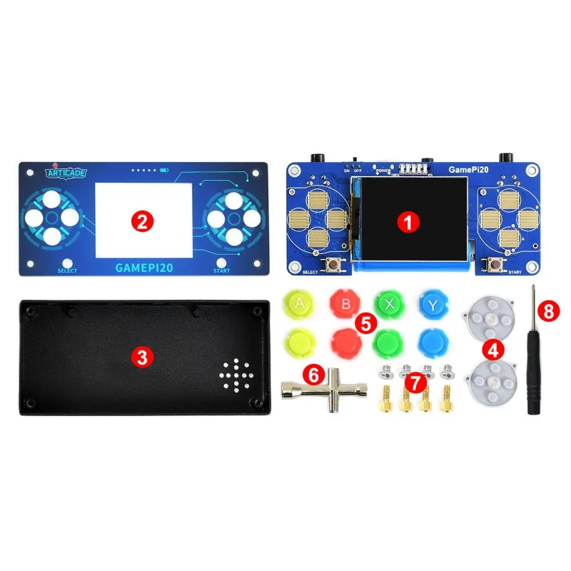 Дополнители Waveshare GamePi20 для Raspberry Pi Zero для сборки игрыPi20 (art.: 3920cb43155bb) - 3920cb43155bb