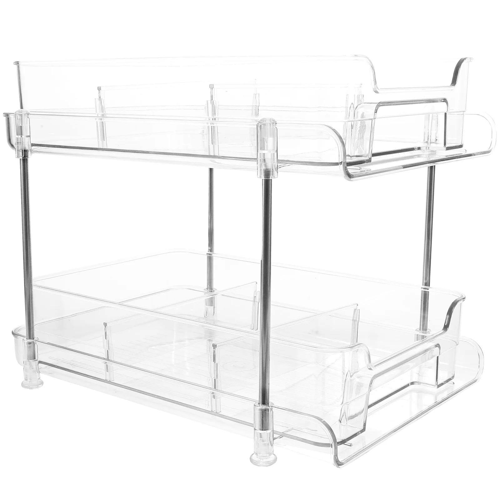 

Tiered Bathroom Counter Organizer Storage Shelf Holder Stand Bedroom Tray Home Supplies Slide Out Rack Washroom Desktop