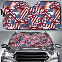 american flag design patriotic car sun shade windshield uv and heat windshield sun shade for car suv van large gloss sunshade