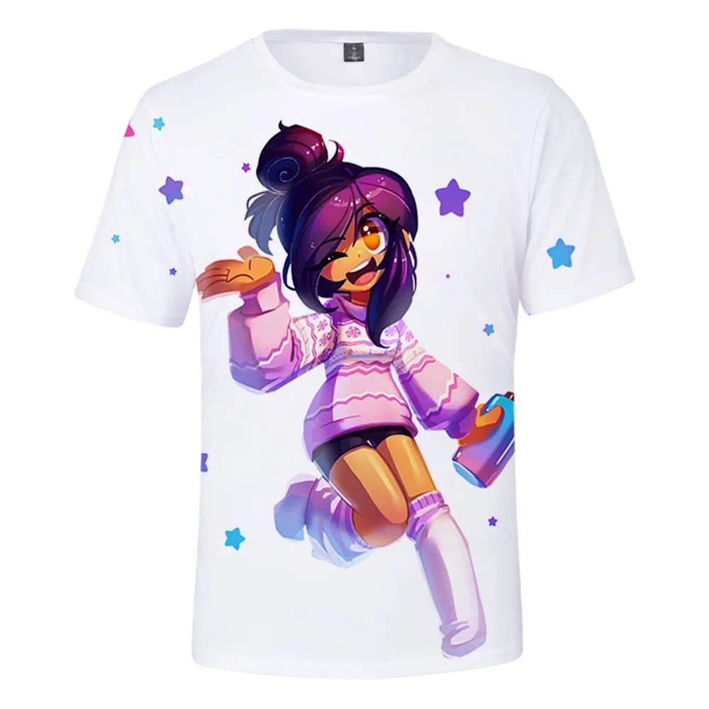 

Kawaii летняя аниме Aphmau детская 3D футболка с рисунком Мужская/Женская Повседневная рубашка с коротким рукавом трендовая одежда Y2K уличная одеж...