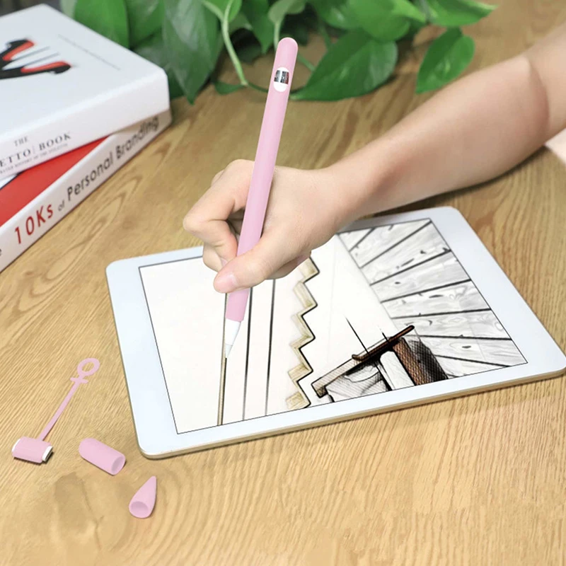 

NEW Colorful Soft Silicone Compatible For Pencil Case Compatible For iPad Tablet Touch Pen Stylus Protective Sleeve Cover