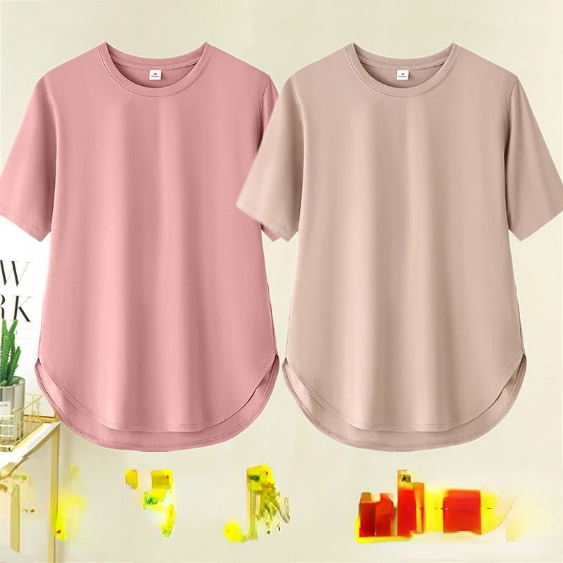 

Летние женские футболки, футболка из ледяного шелка, Женская майка с коротким рукавом, модные блузки, тонкая женская одежда, пуловер G147