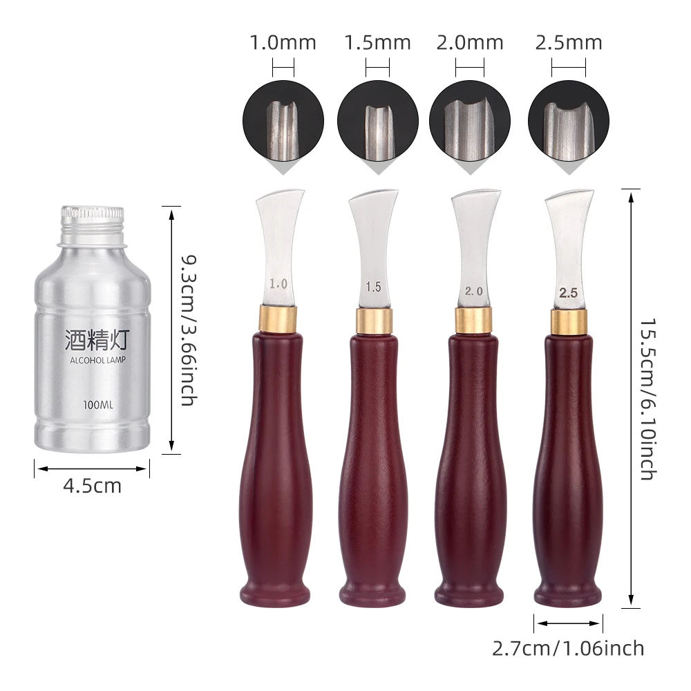 QJH инструменты для изготовления кожи ручной маркер из нержавеющей стали и дерева