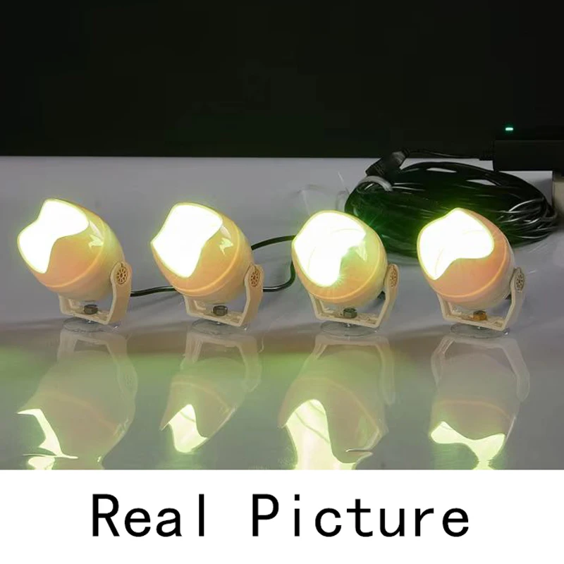 2 in 1 LED RGB Fish Tank Lamp Rockery Pool Lights Fish Pond Lighting Waterproof IP68 AC12V Underwater Lights