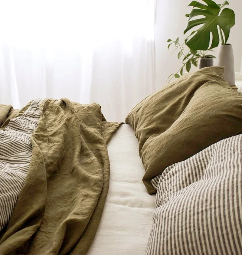 В наличии постельные принадлежности любого размера из 100% льна Роскошные