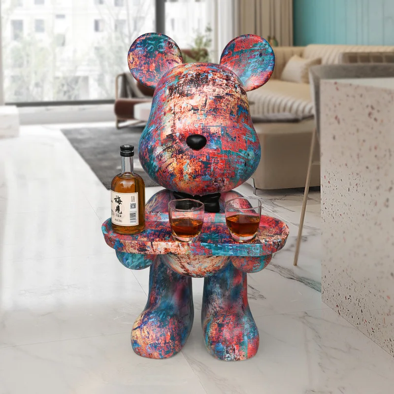 Большие жестокие фигурки медведей скульптуры из смолы современные украшения для