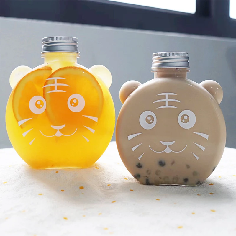 1 шт. пластиковые бутылки для напитков в форме сока тигра мультяшный молочный сок