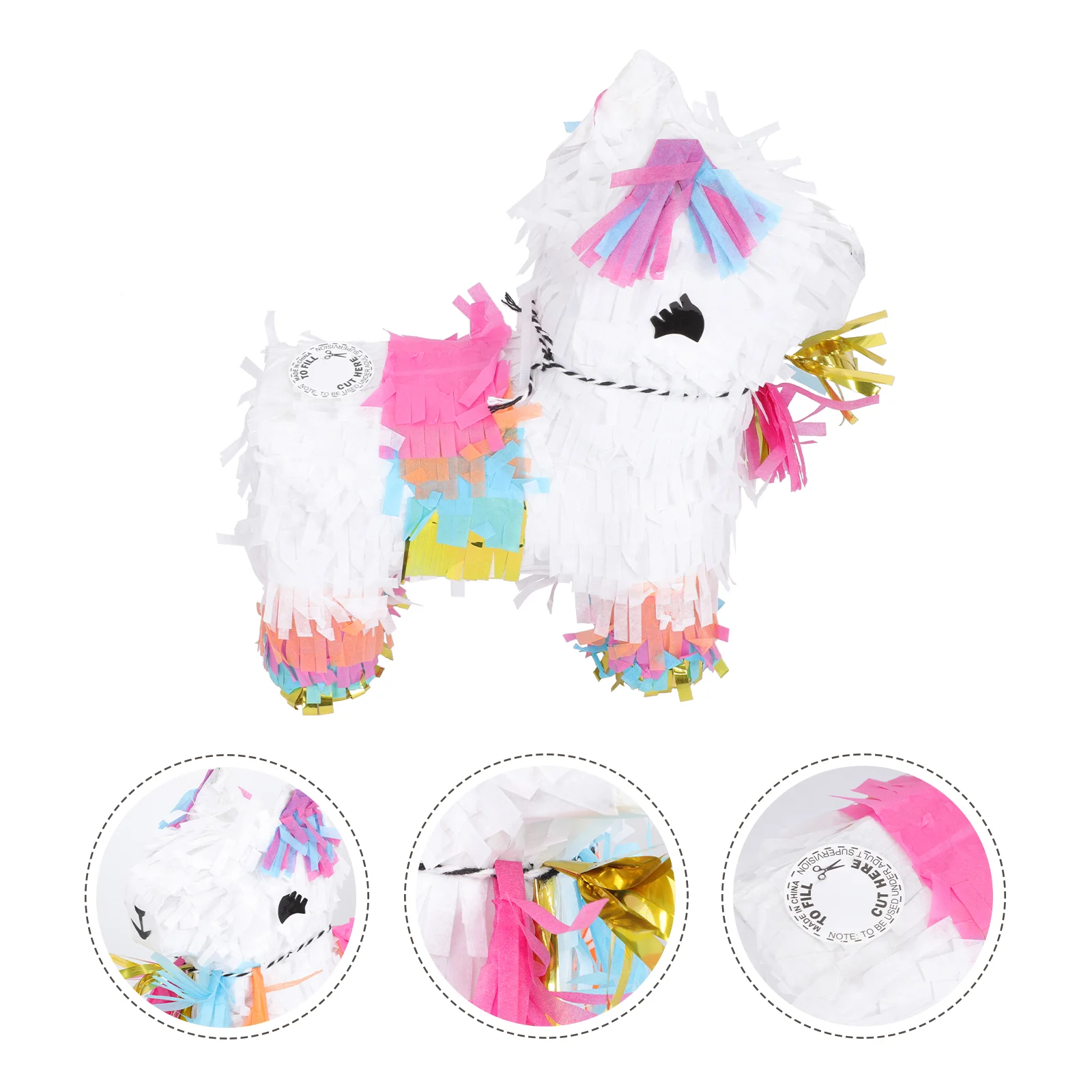 

Pony Pinata Children's Funny Toy Mini Plushies Lovely Horse Birthday Party Paper Sugar Filled Plaything Supply Mexican Toys