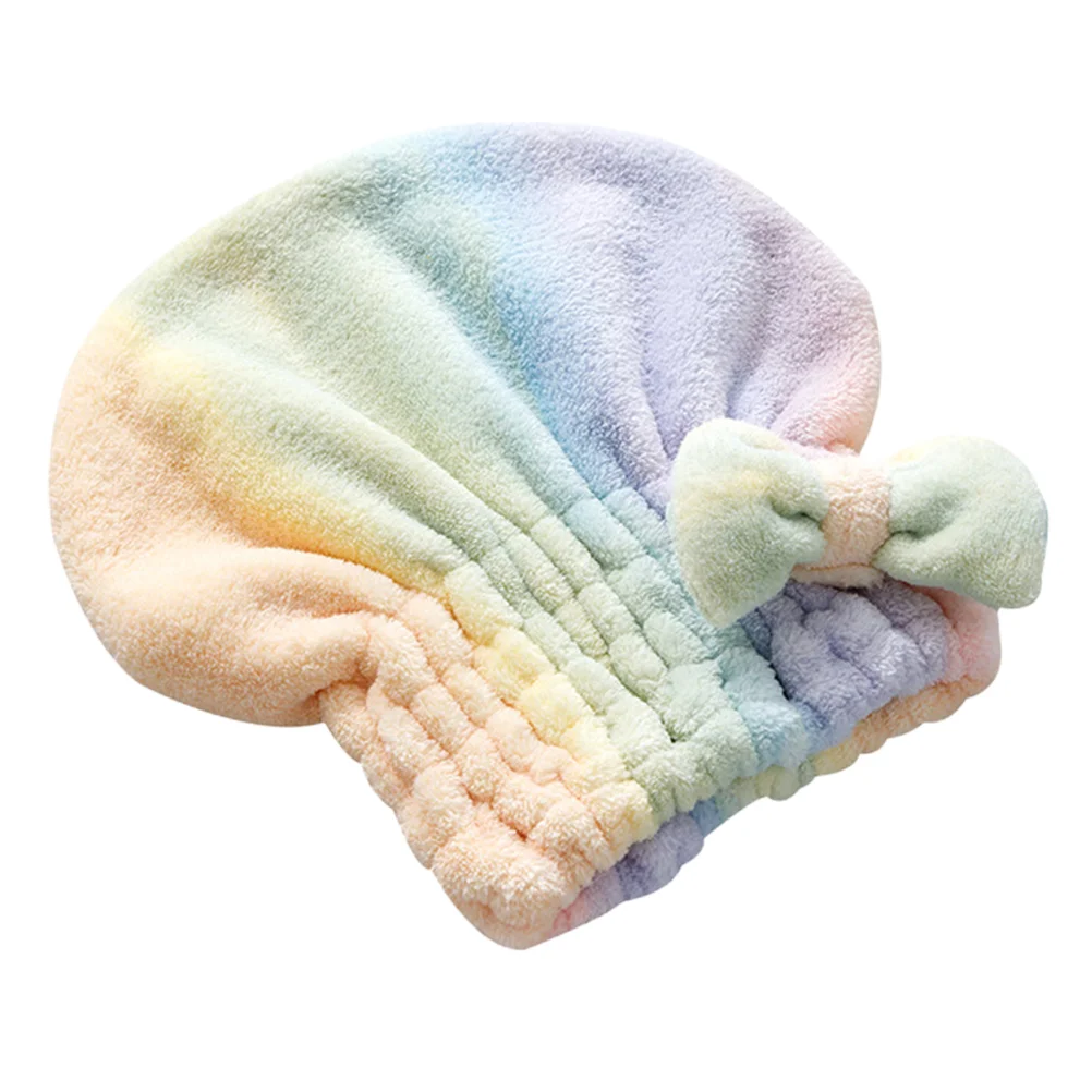 

Hair Towel Wrap Shower Cap Dry Bath Turban Head Drying Quick Hat Microfiber Dryer Microfibre Wrapped Women Shampooadults Fleece