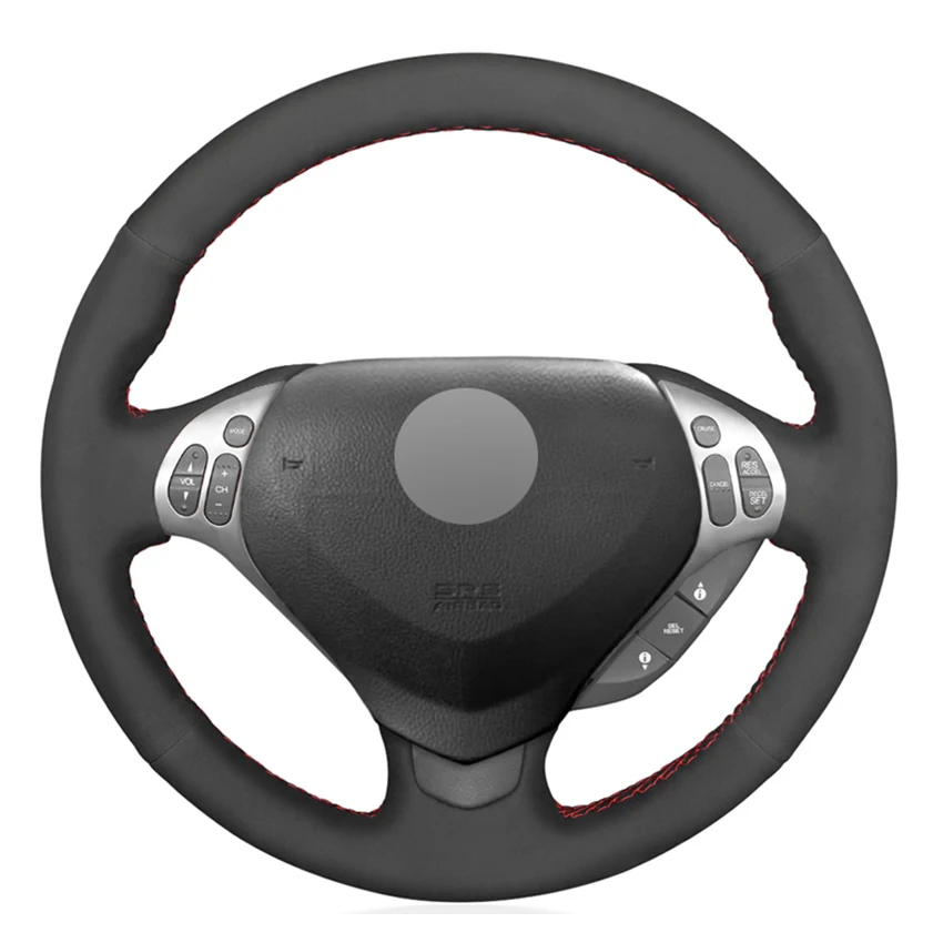 

Black Faux Suede Hand-stitched Car Steering Wheel Cover for Acura TL 2007 TL Type-s 2007