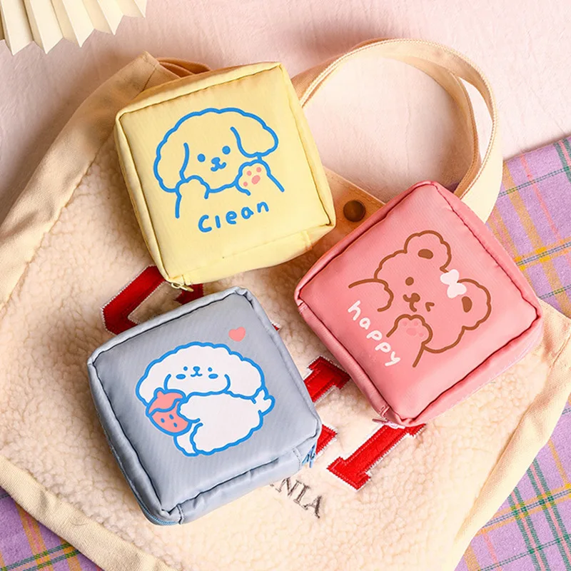 

Portable Women Tampon Storage Bag Sanitary Pad Pouch Napkin Cosmetic Bags Organizer Girls Mini Makeup Lipstick Holder Wallet Bag