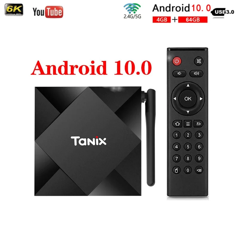 

NEW Android 10.0 TV Box Max 4GB RAM 64GB ROM Allwinner H616 Tanix TX6S Android 10 QuadCore 6K Dual Wifi TX6 Media Player Youtube