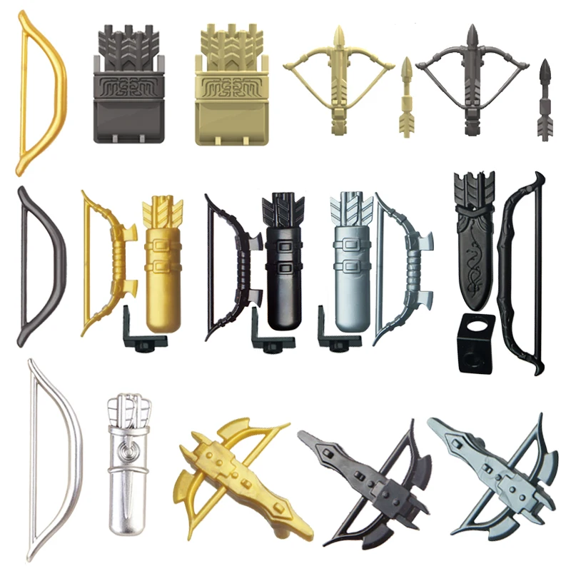 100 шт. MOC средневековые Рыцари оружие римские воины солдат лук и стрела