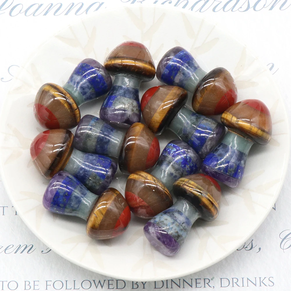 

21x35mm Natural Stone Bead Mushroom Shape Natural Agates Stone Bead Ornament for Making DIY Jewerly Necklace Accessories